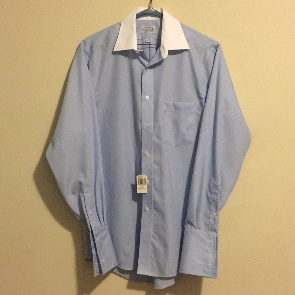 NWT Eagle Light Blue & White Collared Shirt